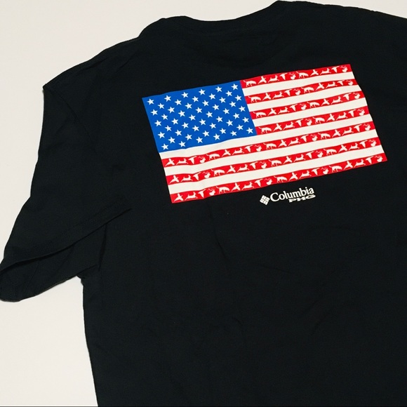NWT Columbia Sportswear PHG Hunting Flag T-Shirt Men’s Size L Large Black NEW - Picture 8 of 9